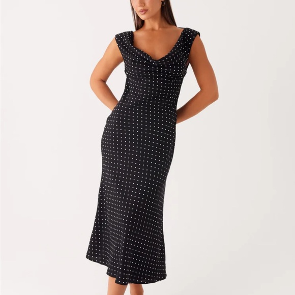 Role Model Maxi Dress - Black Polka Dot Peppermayo - Picture 5 of 8